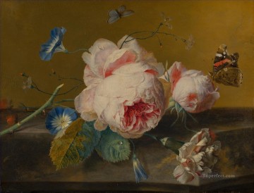 Flower Still Life Jan van Huysum classical flowers Oil Paintings